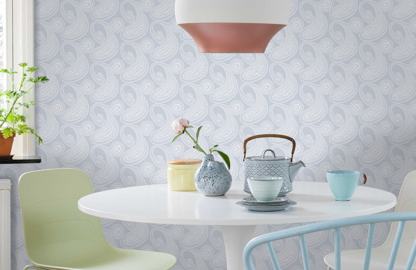 Обои 95/2013 фото в интерьере кухни