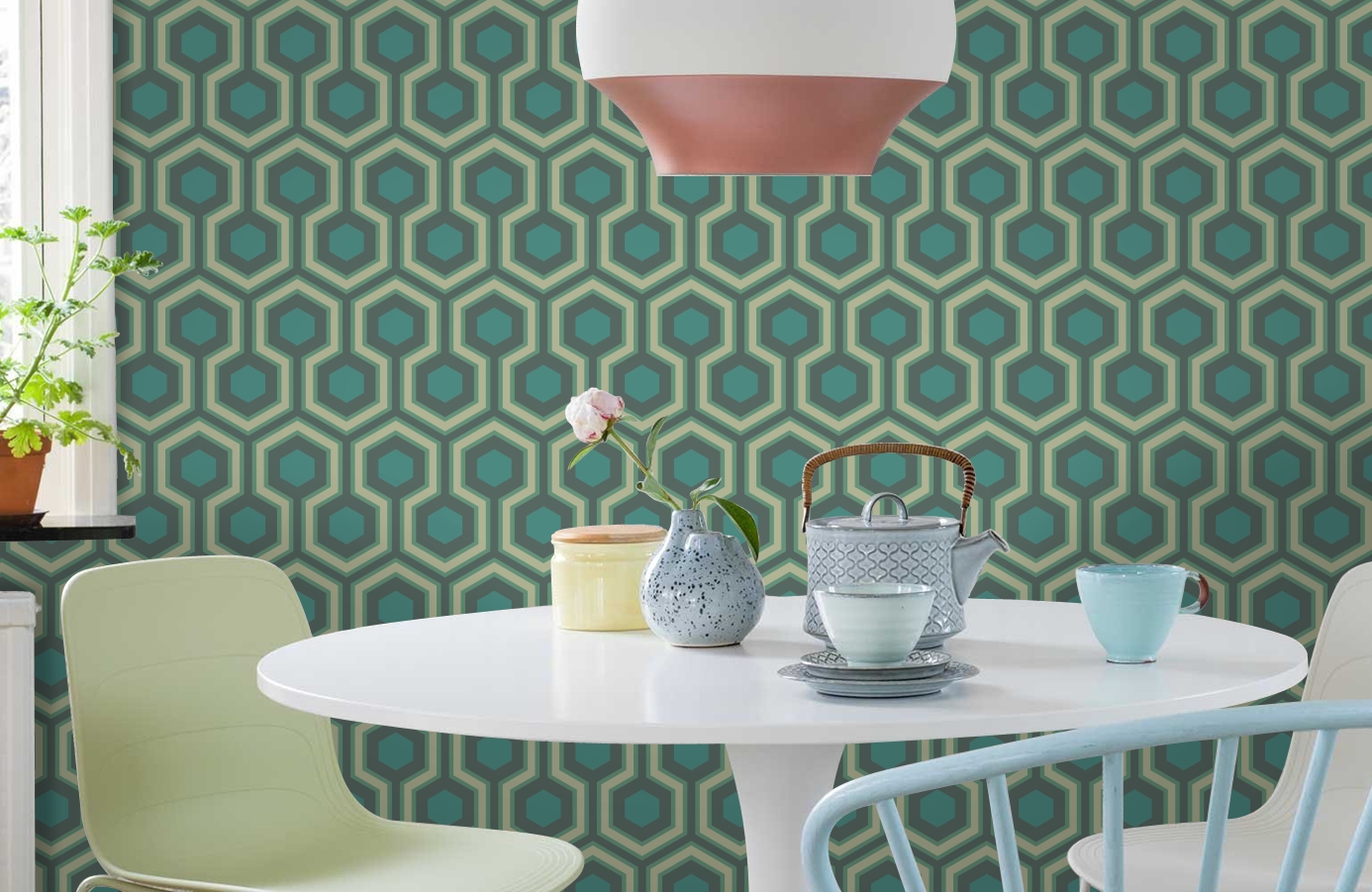 Обои 95/6034 фото в интерьере кухни