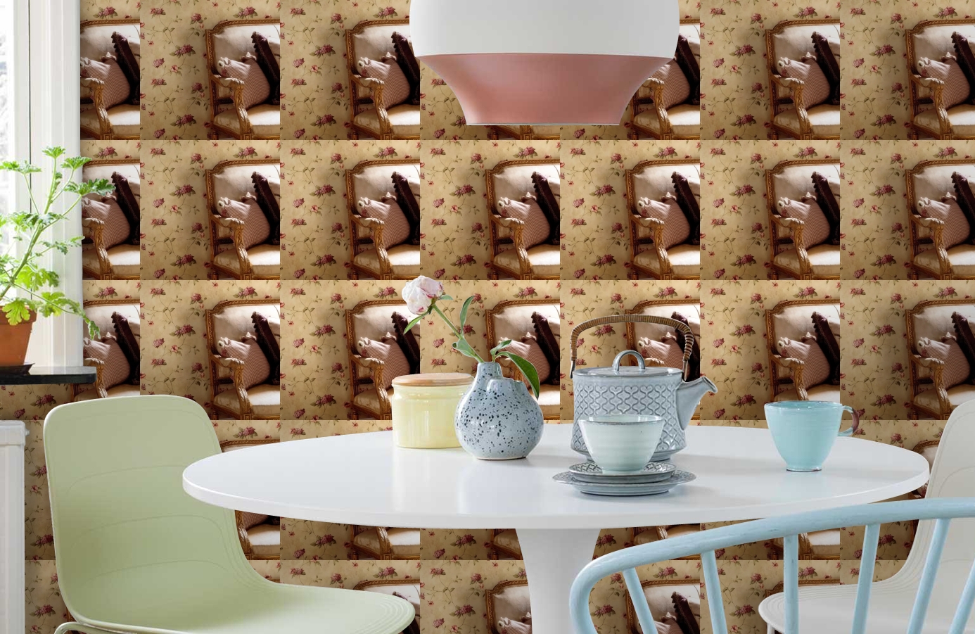 Обои 97012 фото в интерьере кухни