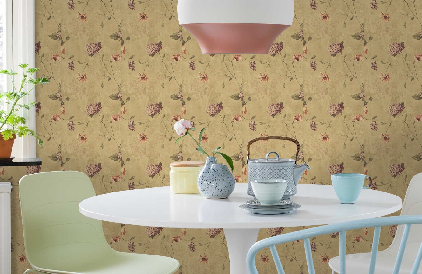 Обои 97016 фото в интерьере кухни