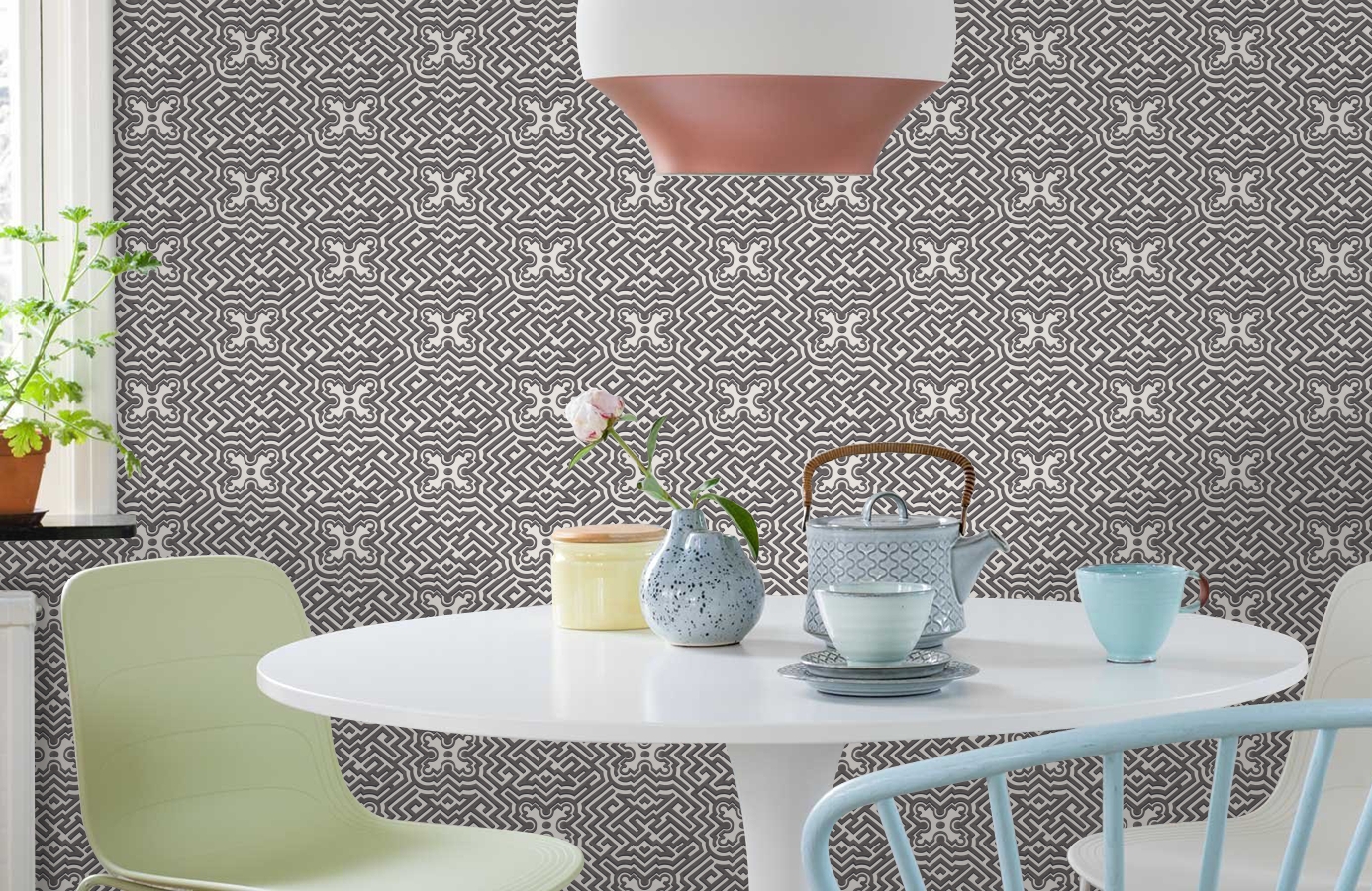 Обои 98/14057 фото в интерьере кухни