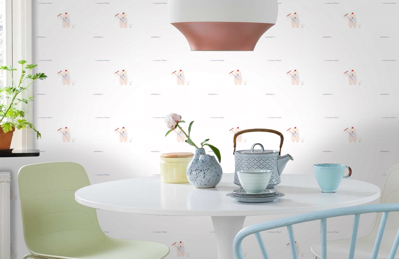 Обои MLW29706502 фото в интерьере кухни