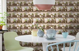 Обои 2016-02 фото в интерьере кухни превью