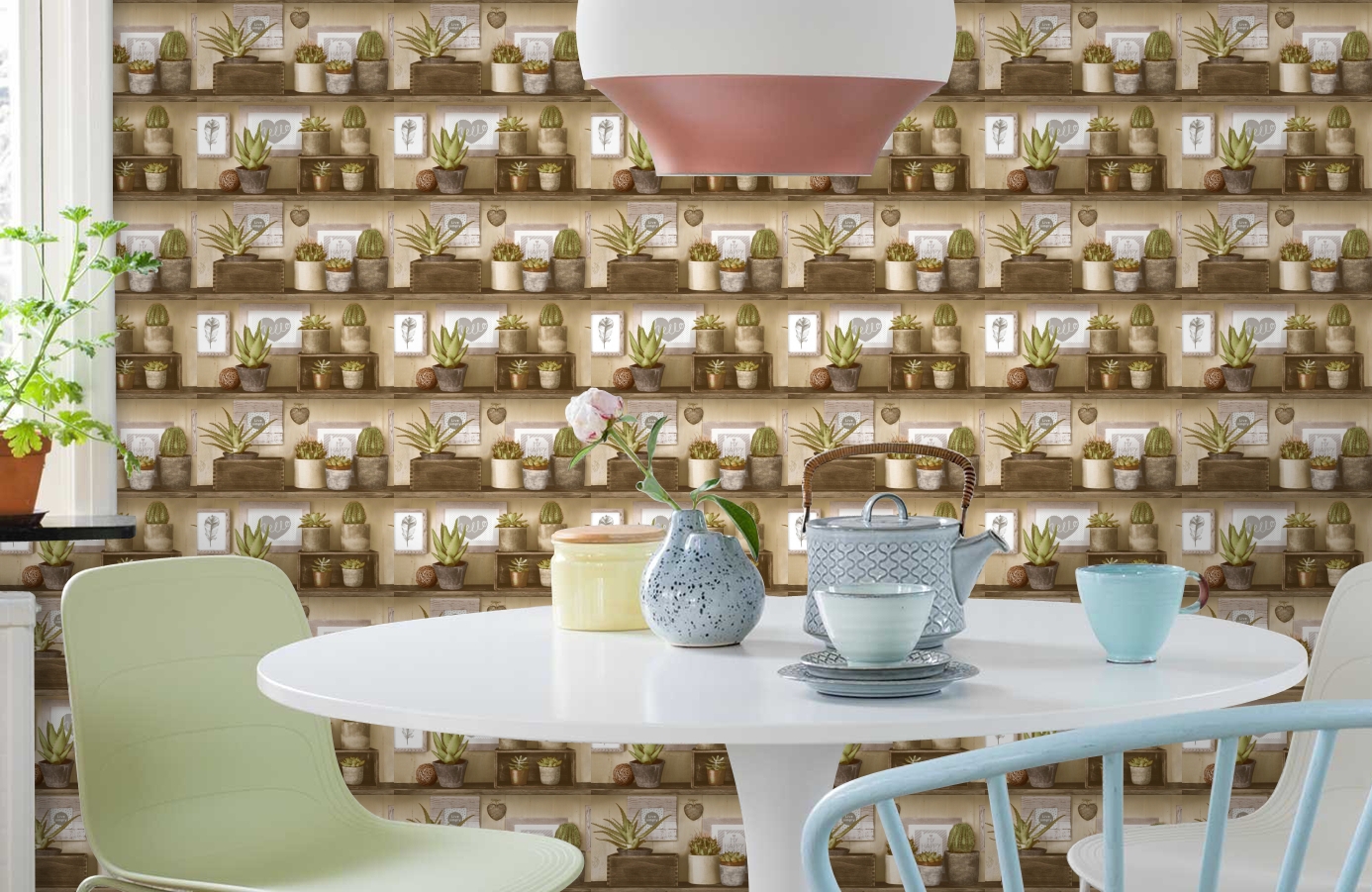 Обои 2016-05 фото в интерьере кухни