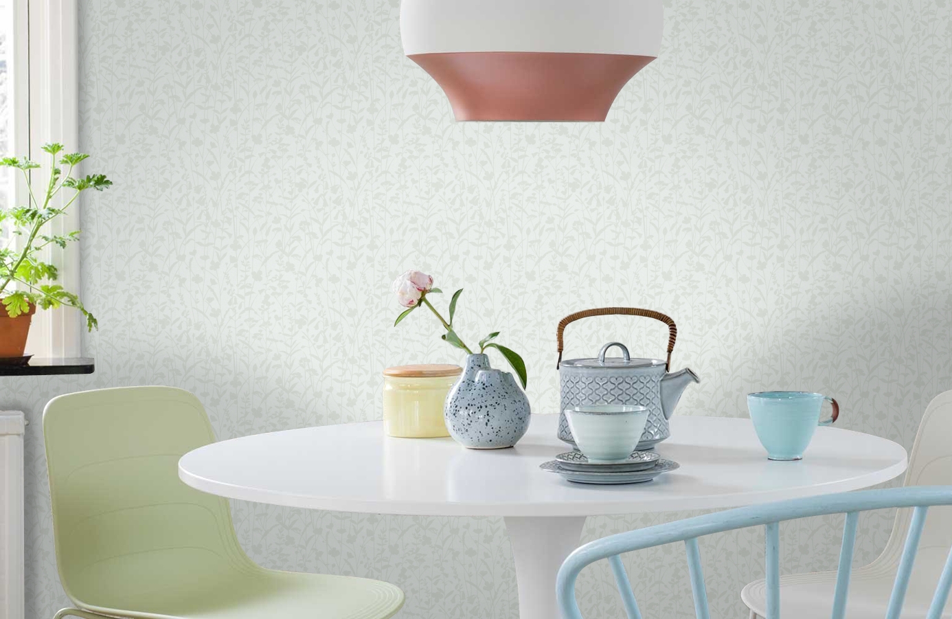 Обои 7007 фото в интерьере кухни