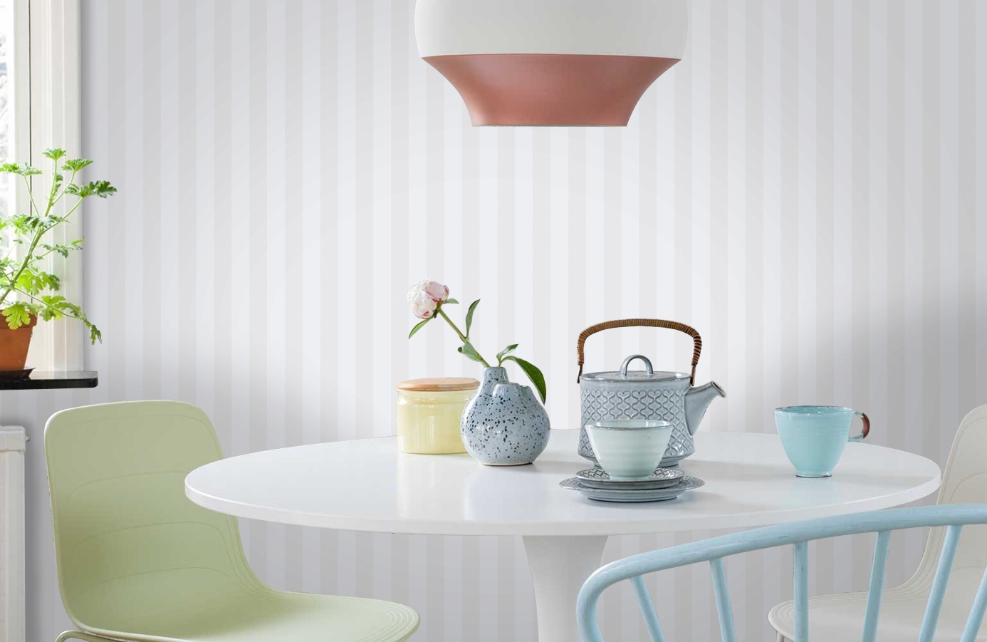 Обои 7037 фото в интерьере кухни