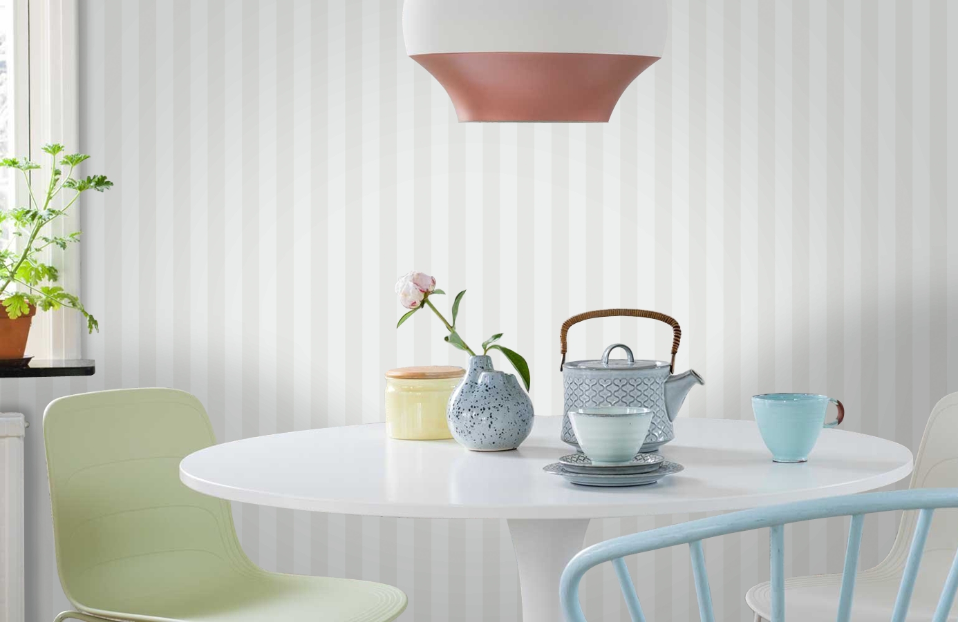 Обои 7039 фото в интерьере кухни