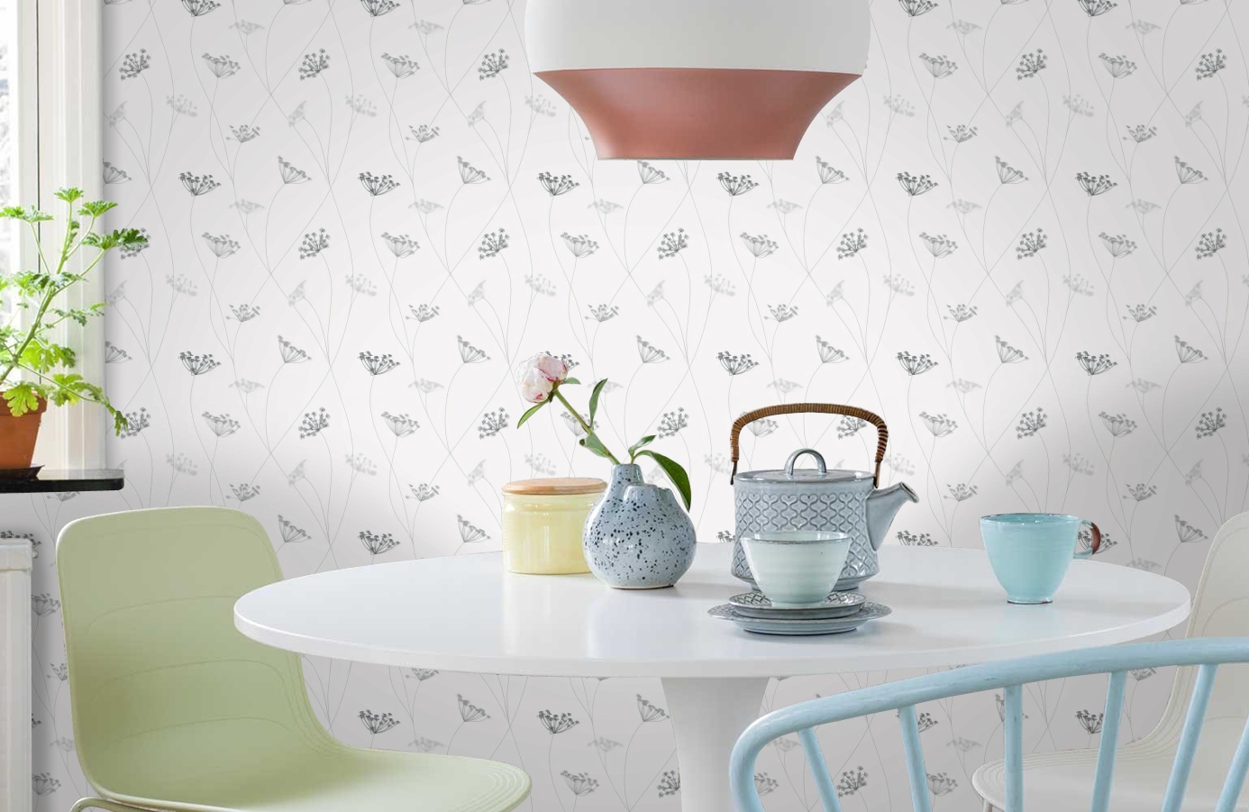 Обои 9303 фото в интерьере кухни