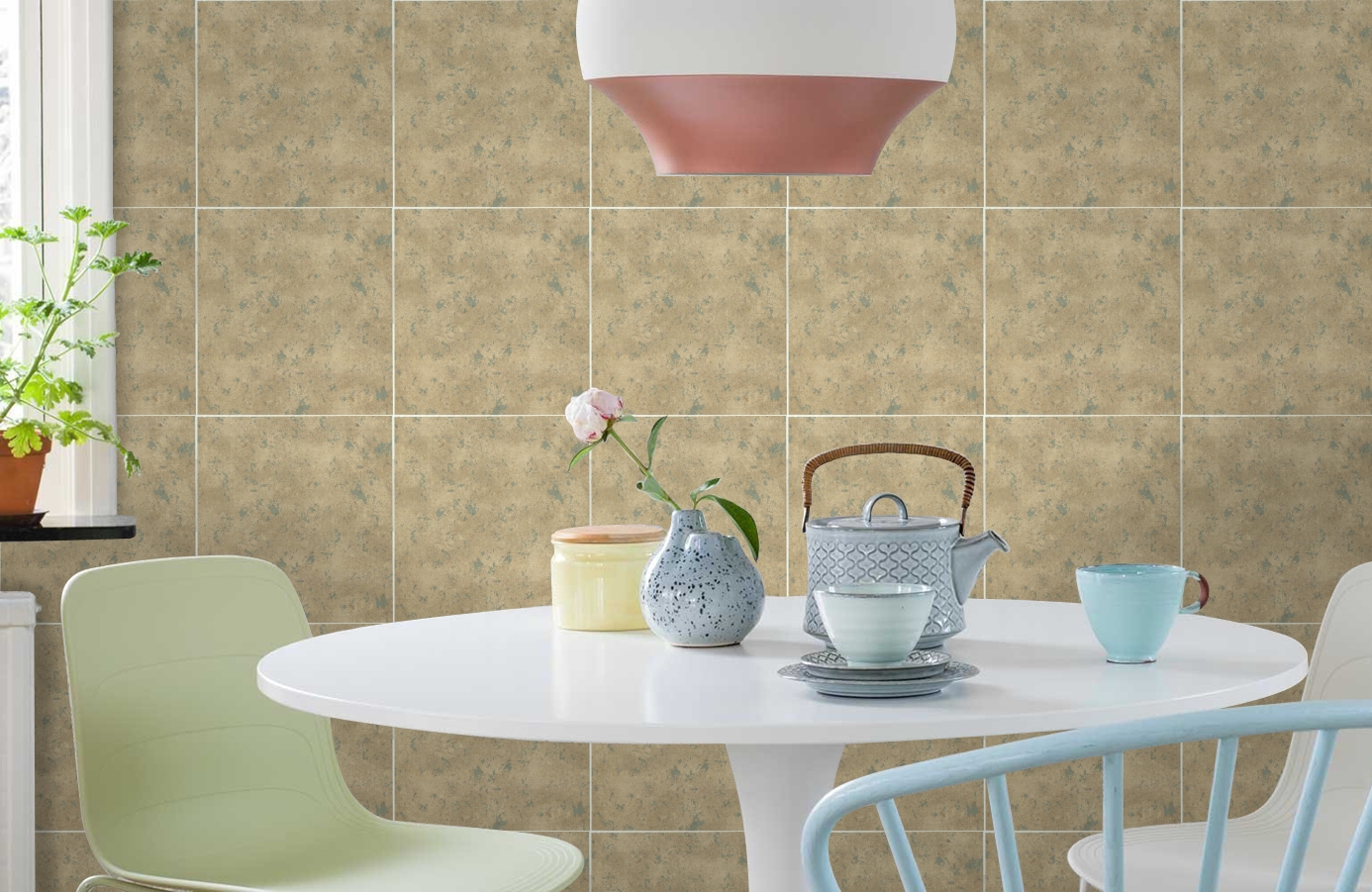 Обои FD812103 фото в интерьере кухни