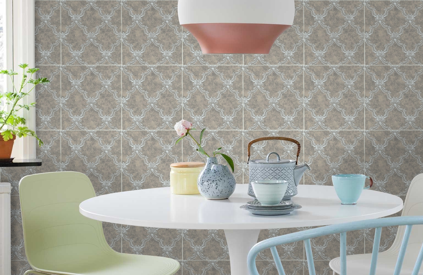 Обои FD812604 фото в интерьере кухни