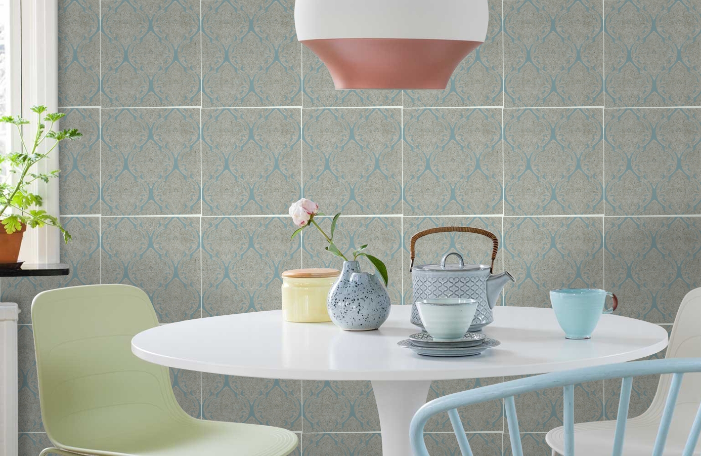 Обои FD812904 фото в интерьере кухни