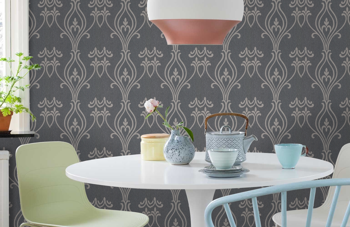 Обои DL20923 фото в интерьере кухни Обои DL20923 фото в интерьере кухни