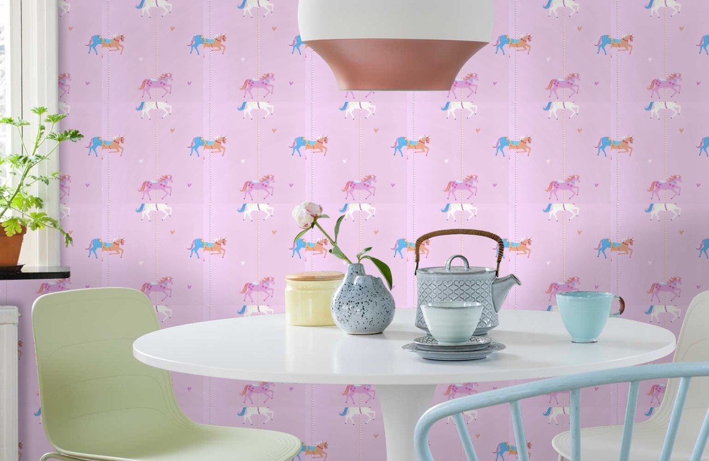 Обои DL21119 фото в интерьере кухни