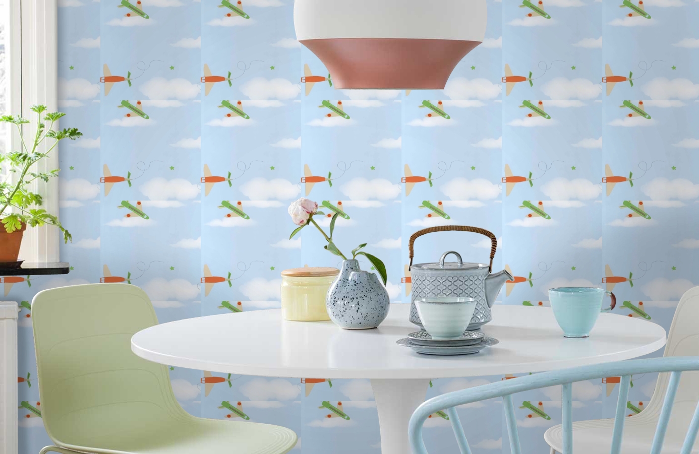 Обои DL21135 фото в интерьере кухни