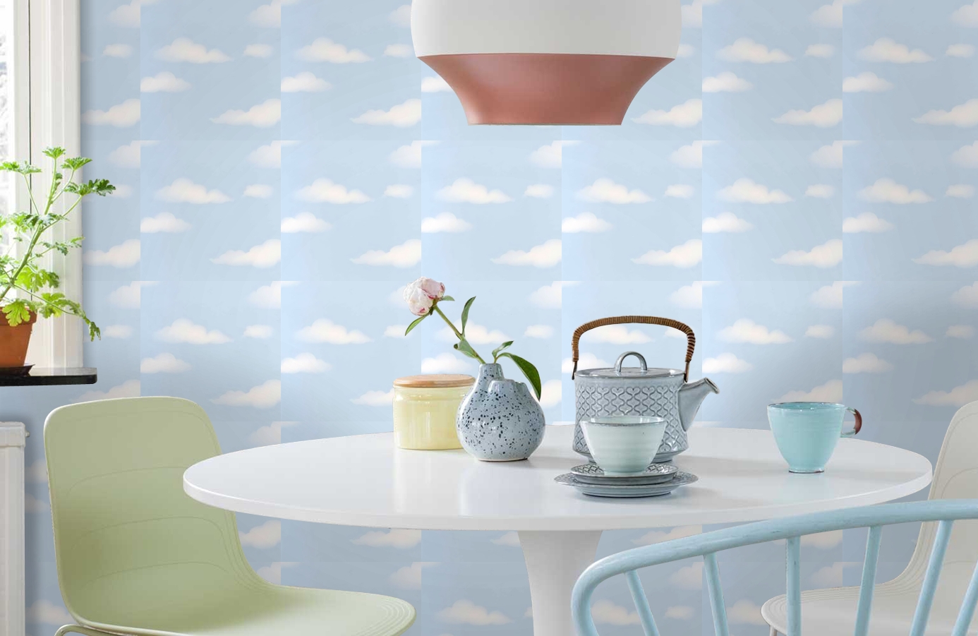 Обои DL21137 фото в интерьере кухни