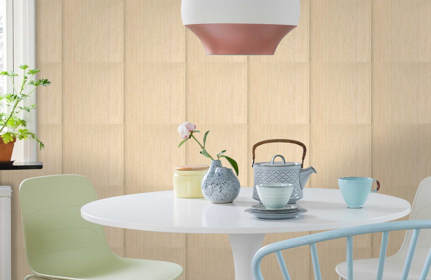 Обои FD20343 фото в интерьере кухни