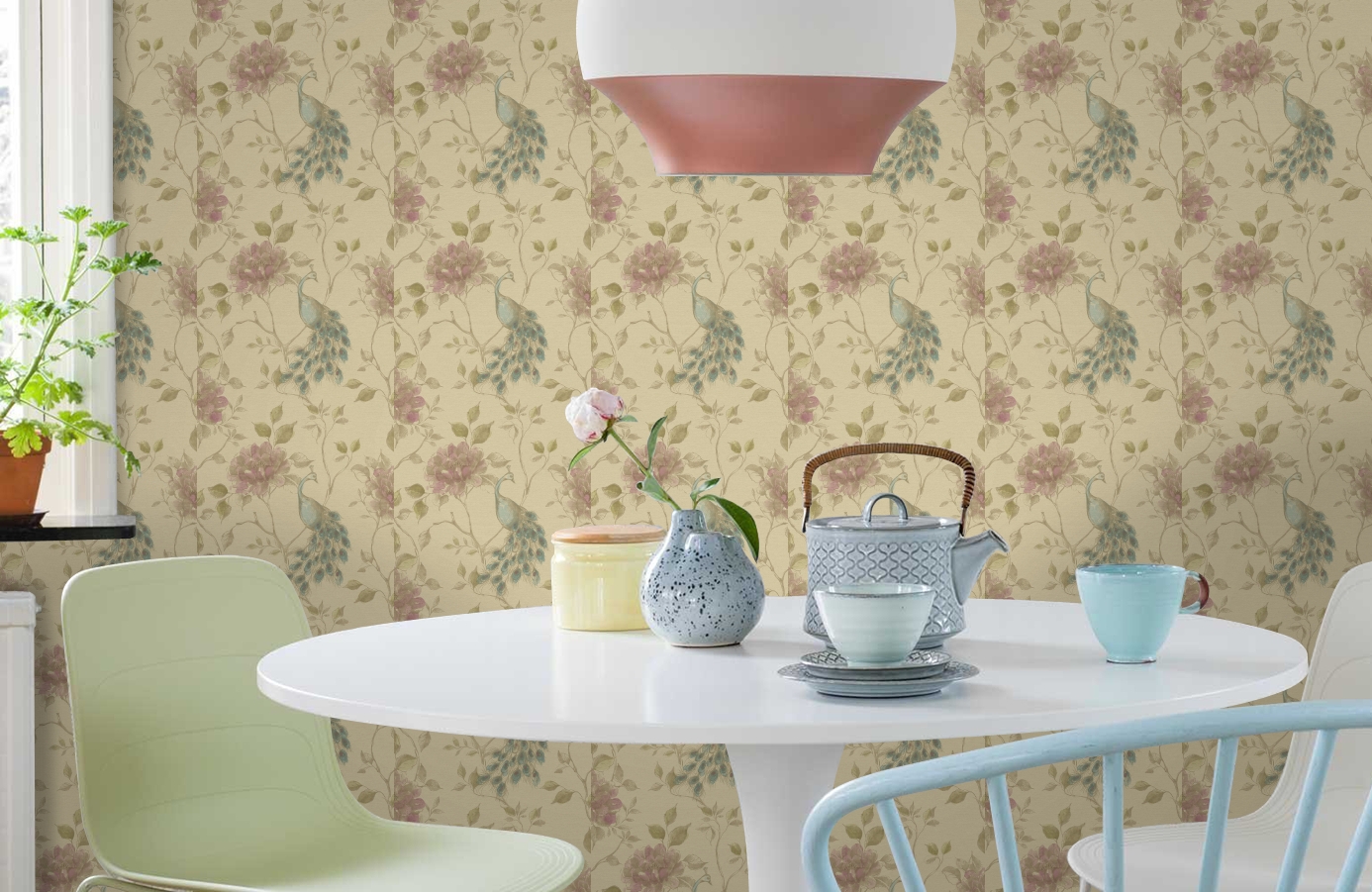 Обои FD21711 фото в интерьере кухни