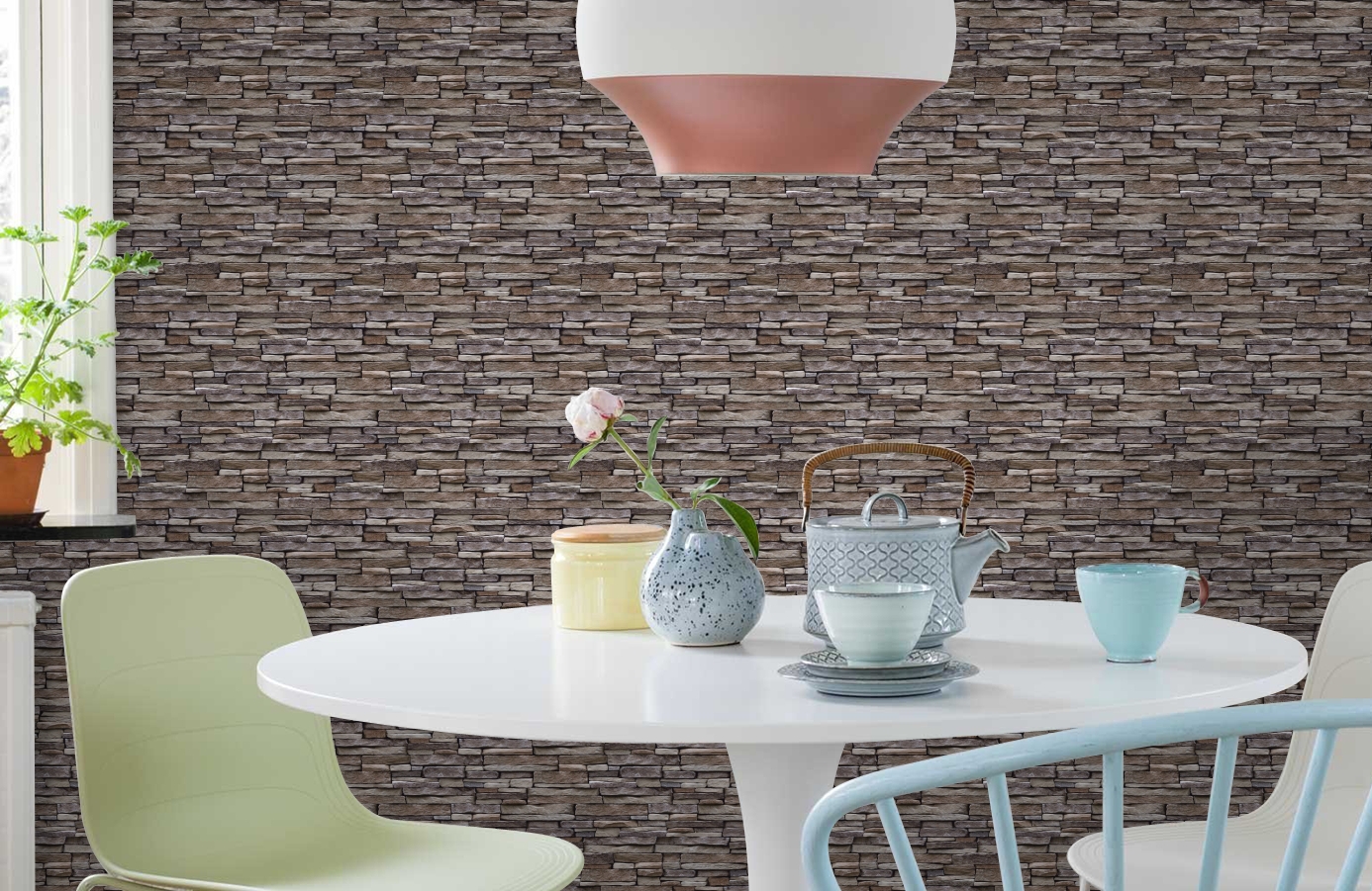 Обои 12365 фото в интерьере кухни