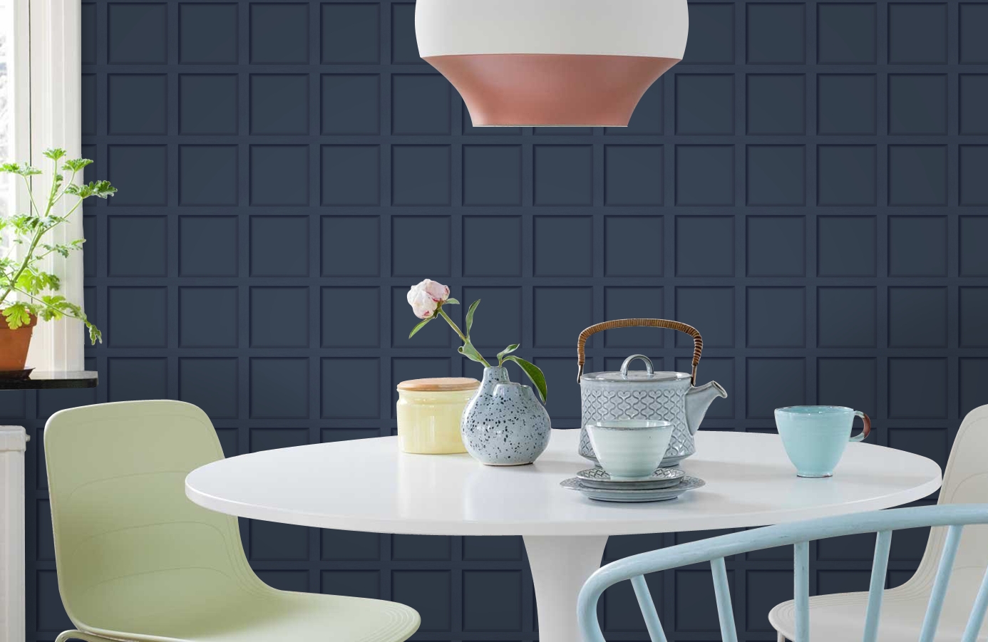 Обои 12980 фото в интерьере кухни