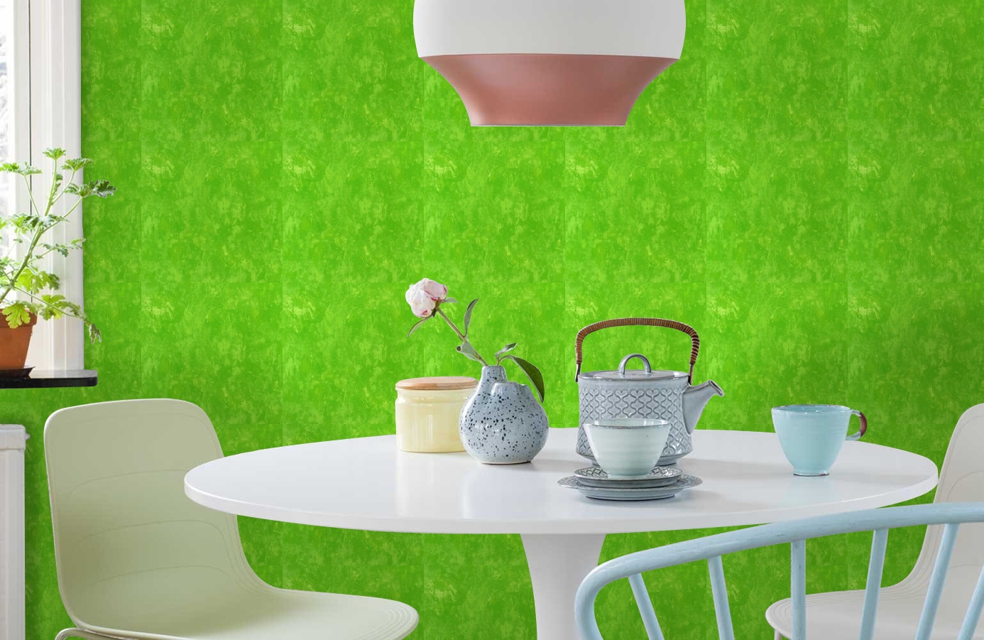 Обои 508-5 фото в интерьере кухни