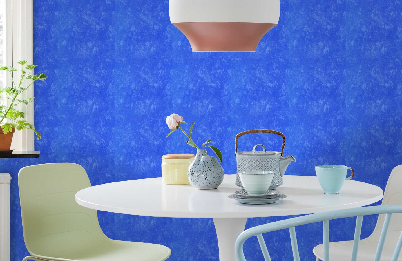 Обои 508-6 фото в интерьере кухни