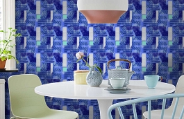 Обои 509-1 фото в интерьере кухни превью