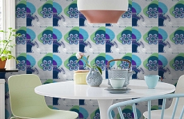 Обои 512-4 фото в интерьере кухни превью