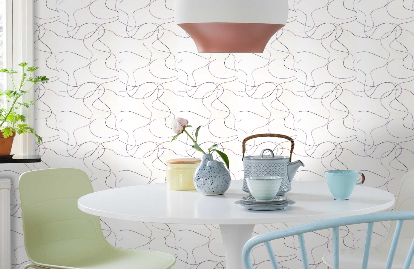 Обои 517-5 фото в интерьере кухни Обои 517-5 фото в интерьере кухни