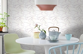 Обои 517-5 фото в интерьере кухни превью