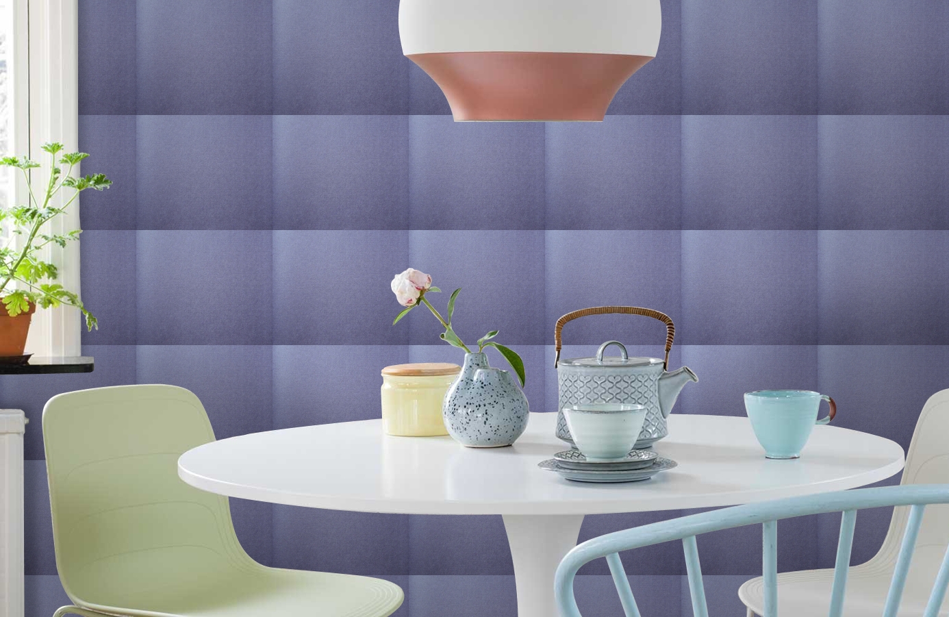 Обои 6520-4 фото в интерьере кухни