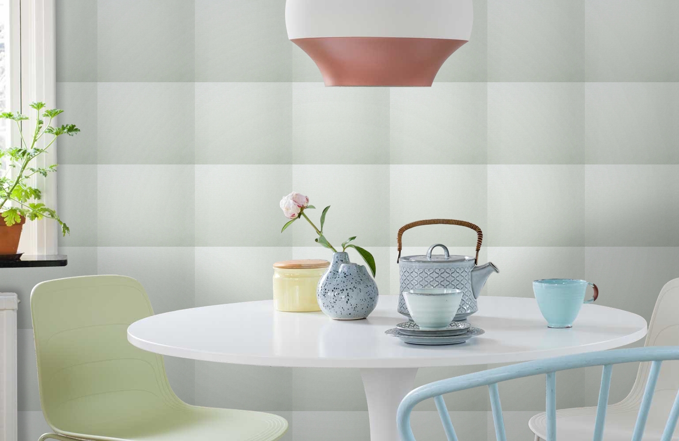 Обои 6520-5 фото в интерьере кухни