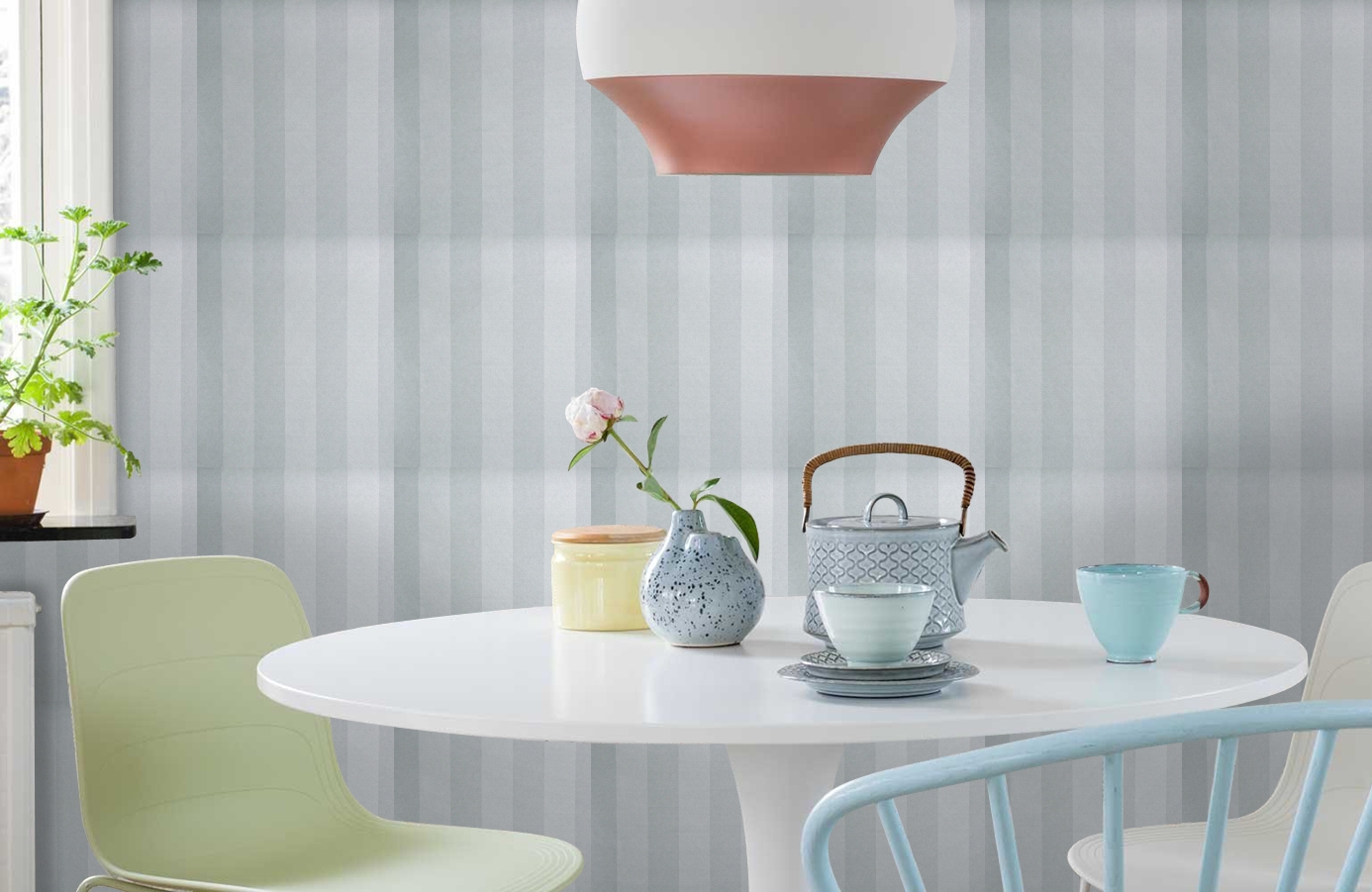 Обои 6540-2 фото в интерьере кухни