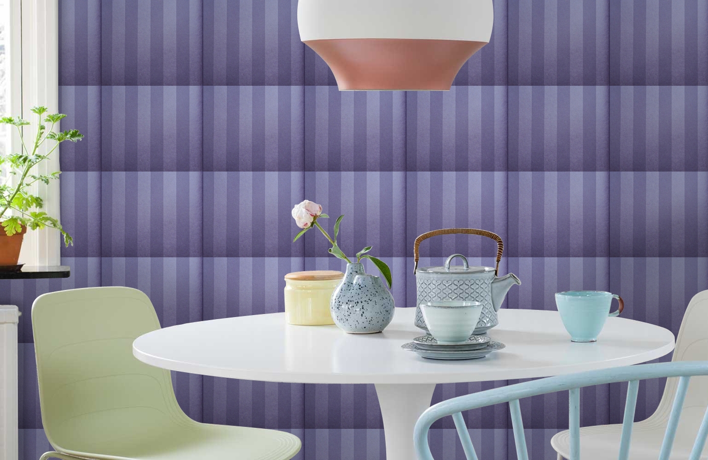 Обои 6540-4 фото в интерьере кухни