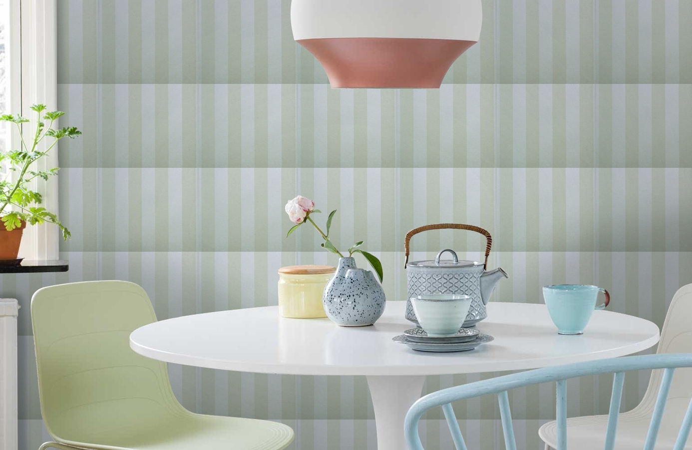 Обои 6540-5 фото в интерьере кухни