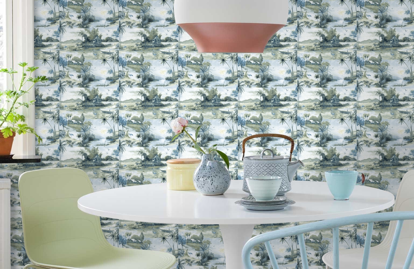 Обои 90312 фото в интерьере кухни