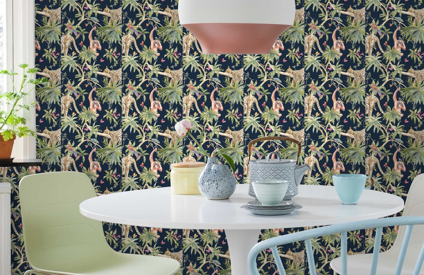 Обои 90560 фото в интерьере кухни