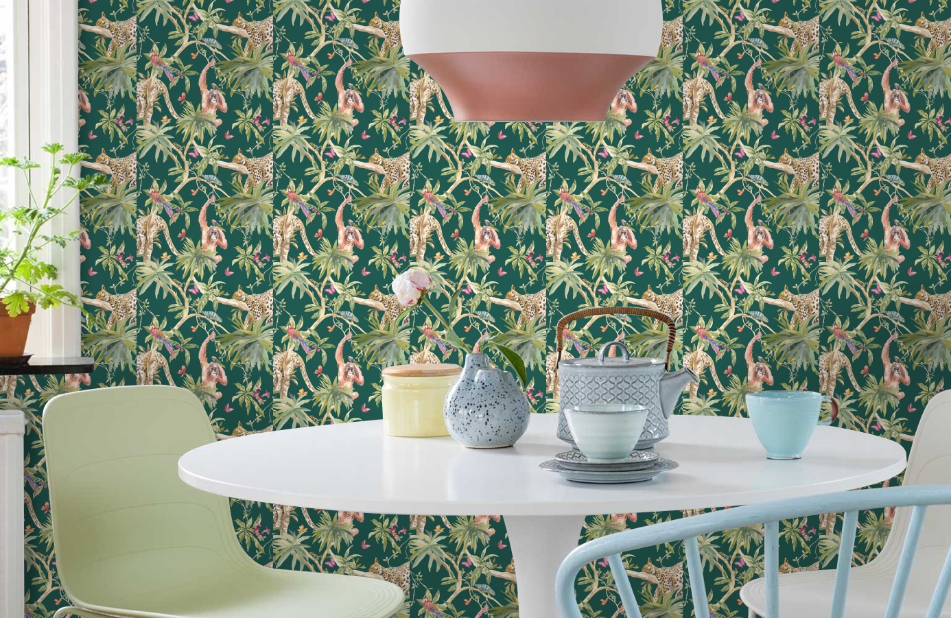 Обои 90563 фото в интерьере кухни