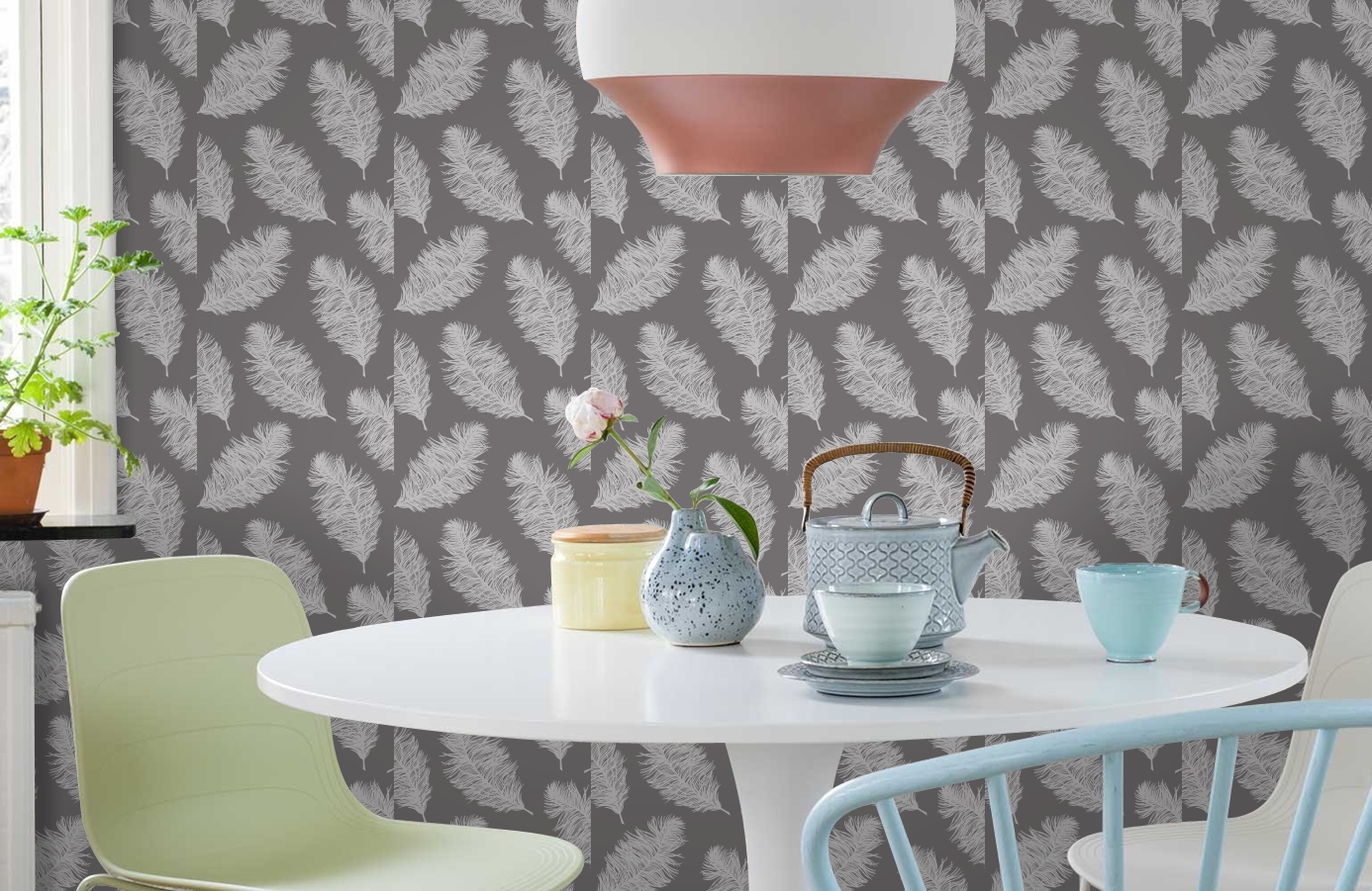 Обои 90861 фото в интерьере кухни