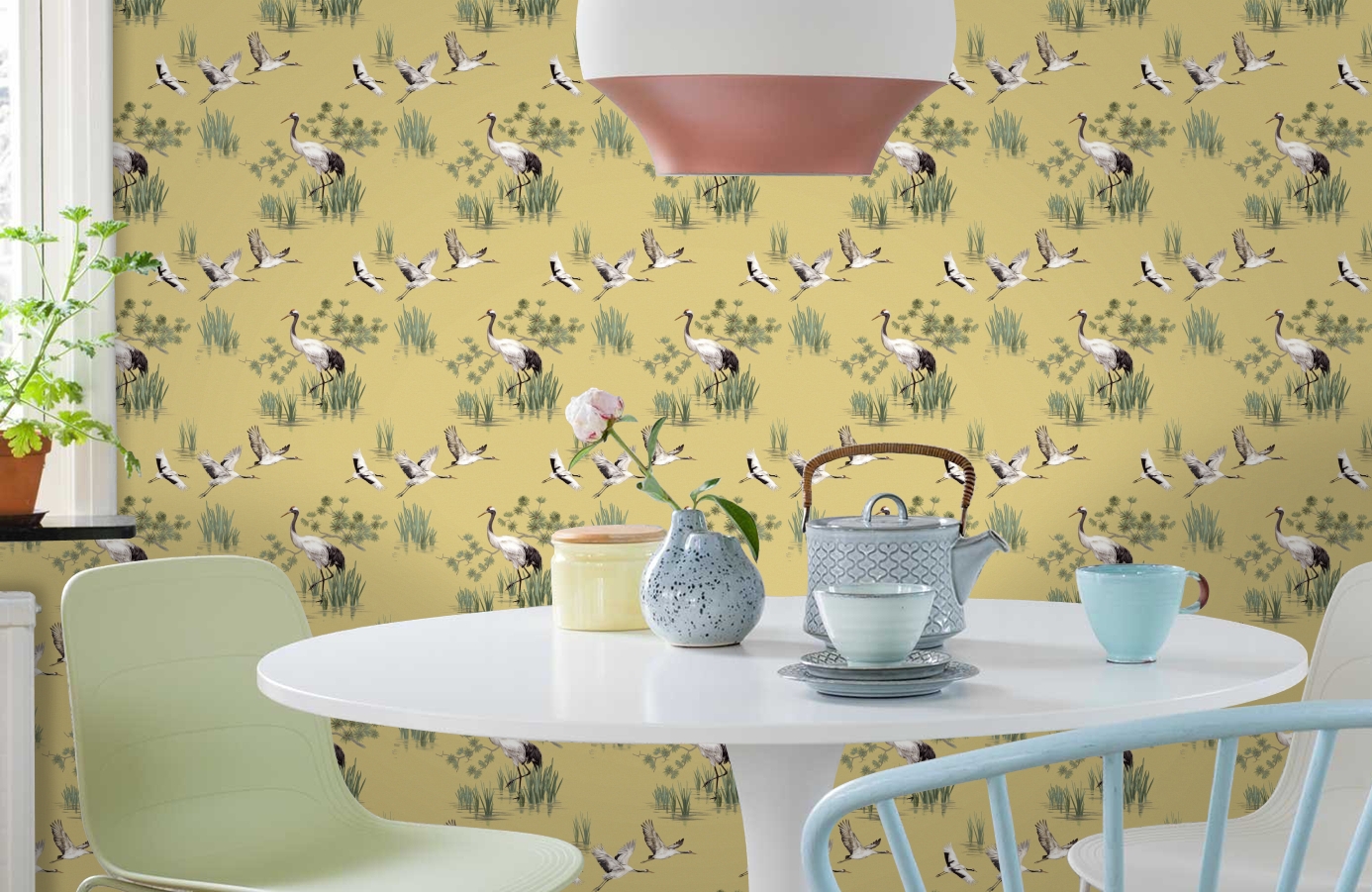 Обои 91152 фото в интерьере кухни