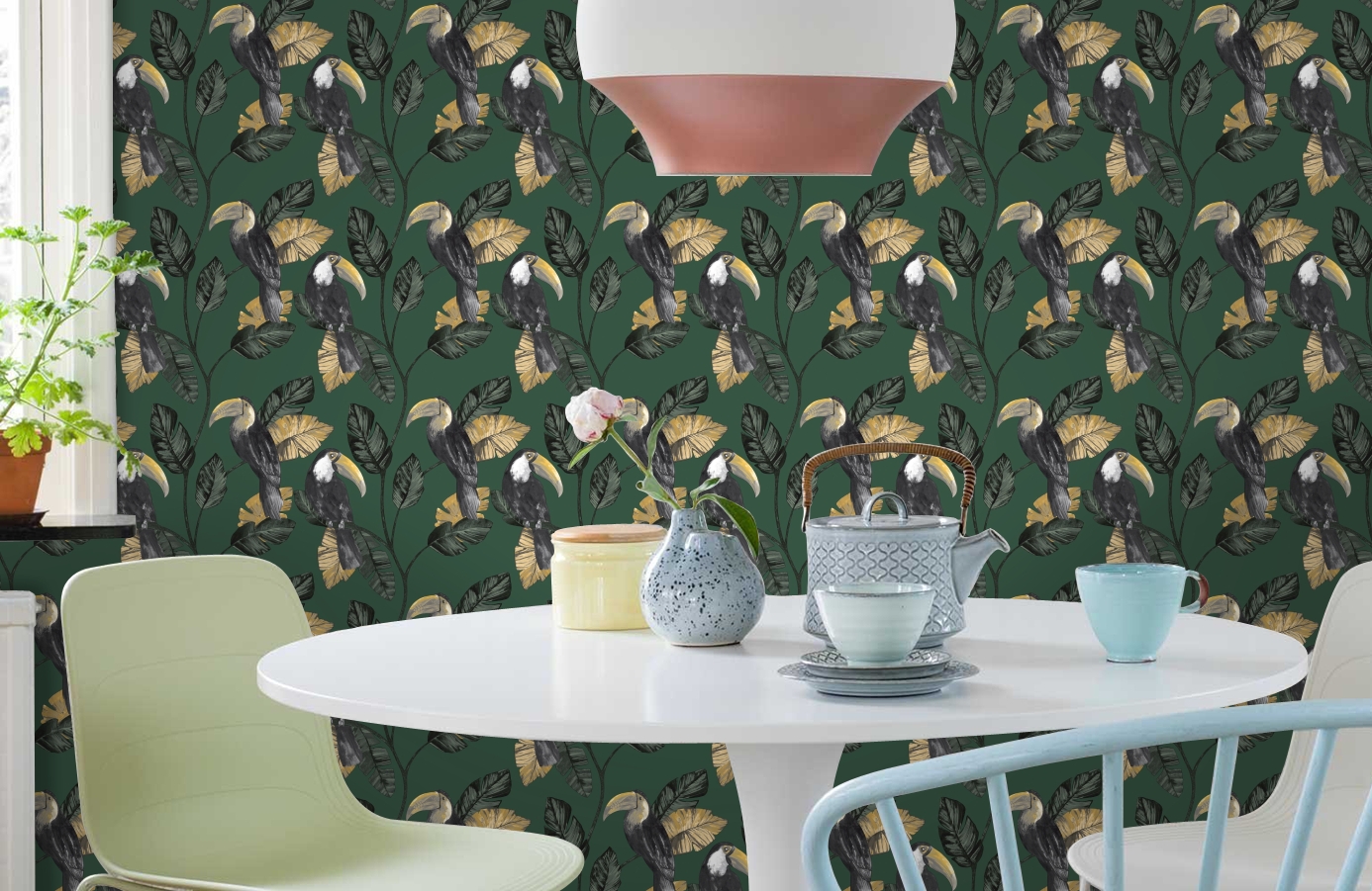 Обои 91340 фото в интерьере кухни