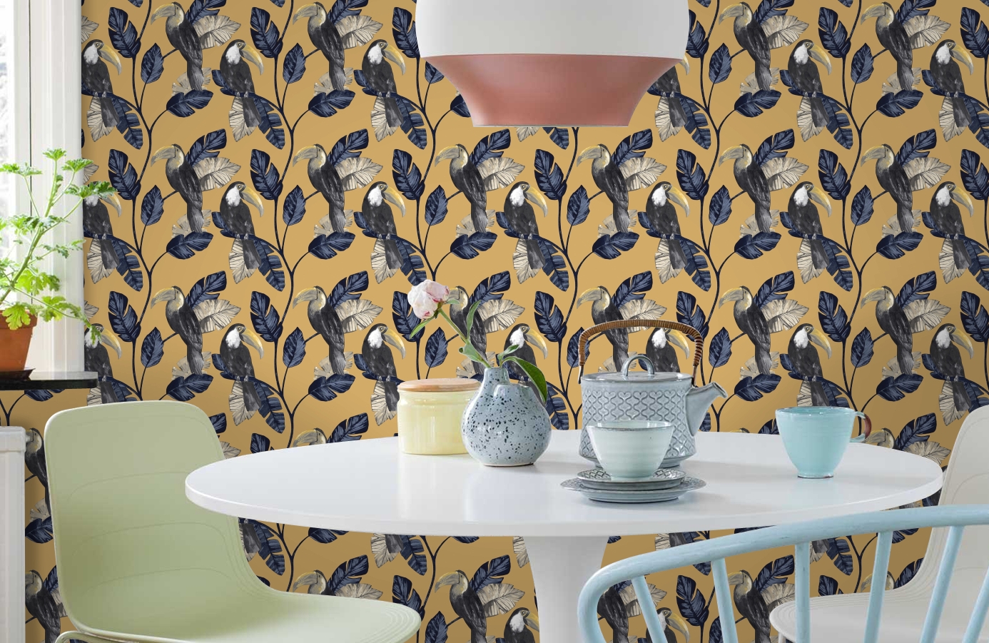 Обои 91342 фото в интерьере кухни