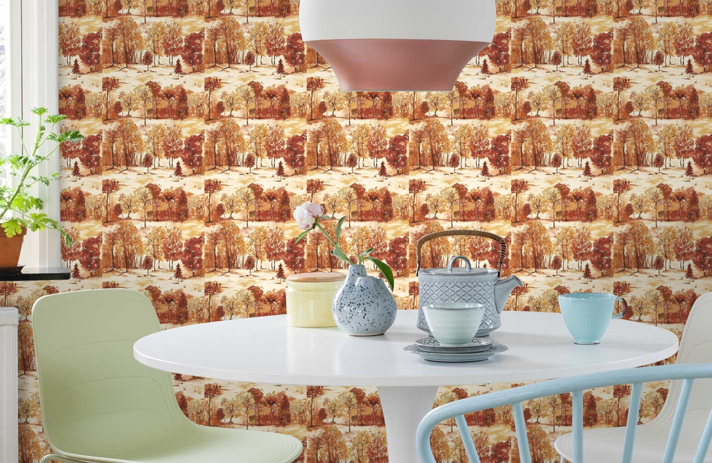 Обои 98560 фото в интерьере кухни