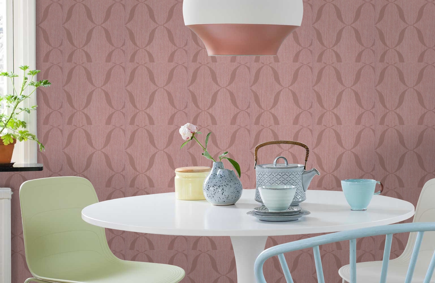 Обои BT3101 фото в интерьере кухни