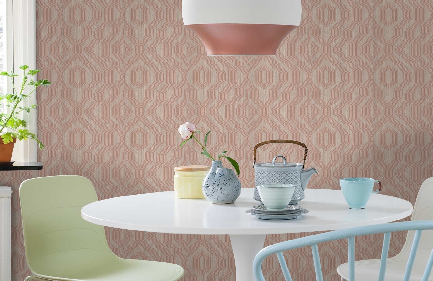 Обои BT3406 фото в интерьере кухни Обои BT3406 фото в интерьере кухни