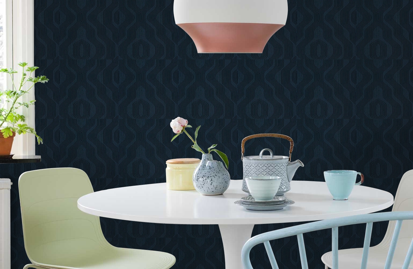 Обои BT3410 фото в интерьере кухни