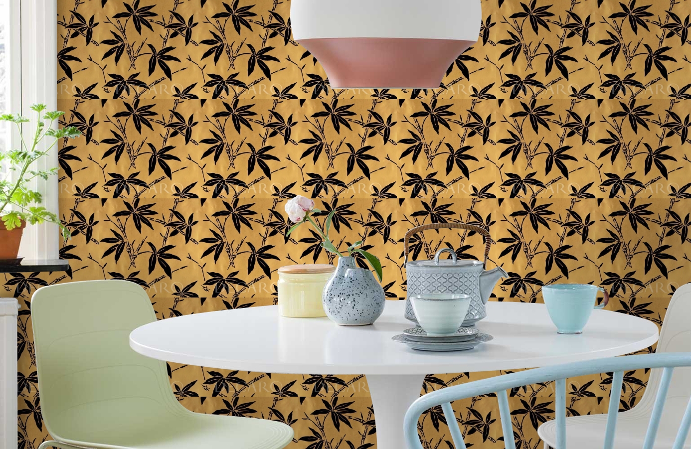 Обои BW45006-2 фото в интерьере кухни