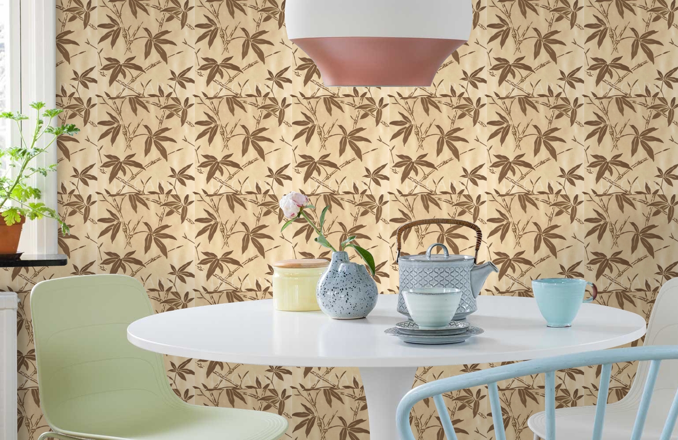 Обои BW45006-4 фото в интерьере кухни