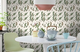 Обои BW45044-1 фото в интерьере кухни превью