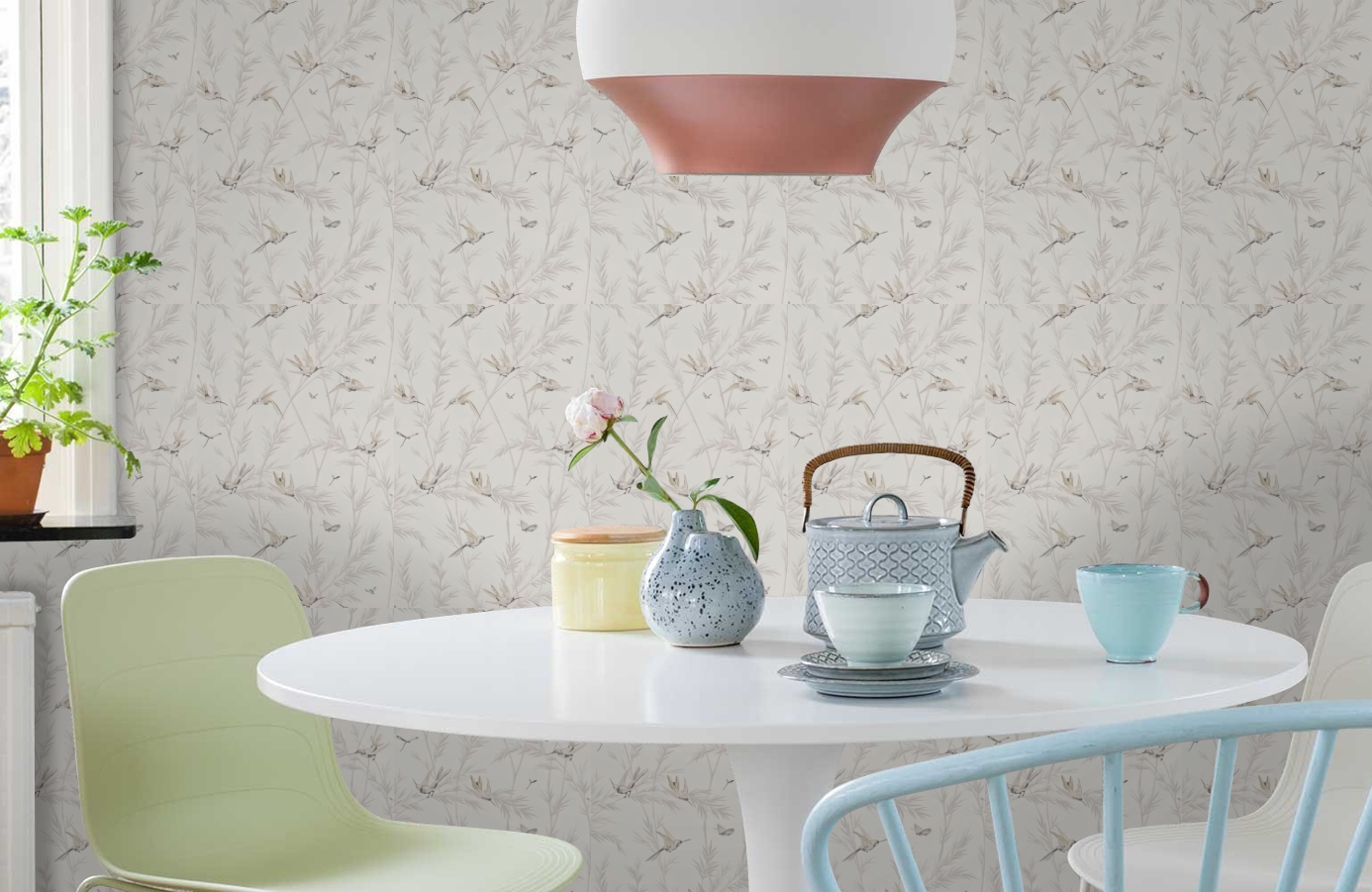 Обои BW45070-1 фото в интерьере кухни