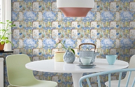 Обои FG080-Y101 фото в интерьере кухни превью